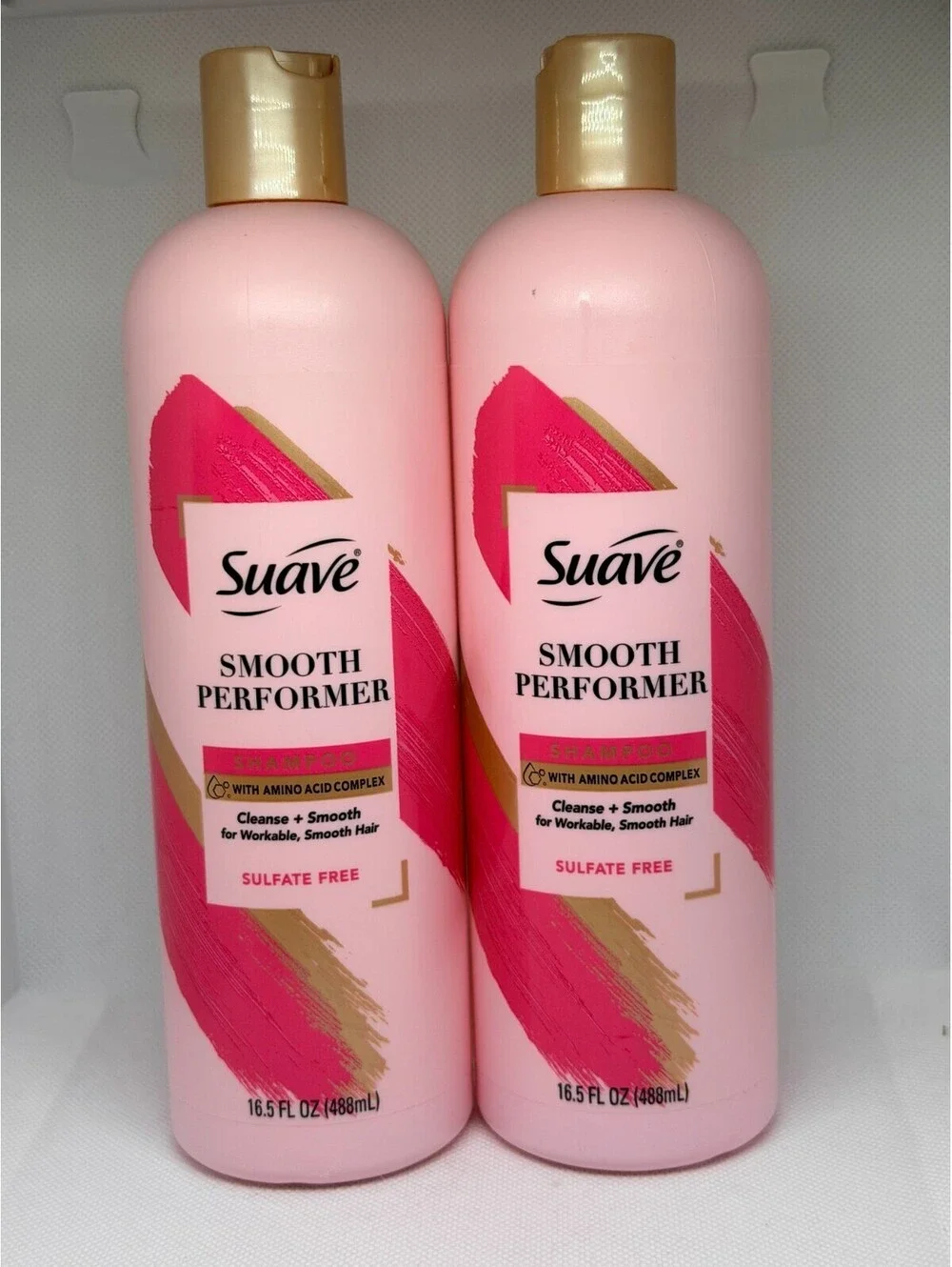 2 Pack Suave Smooth Performer Shampoo & Conditioner Amino Acid Complex 16.5oz